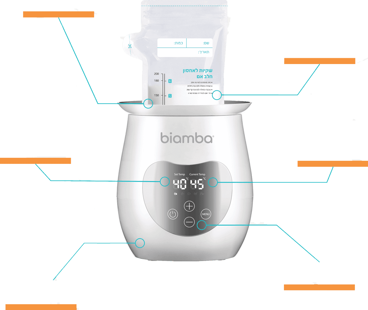 Biamba Warm מחמם חלב אם