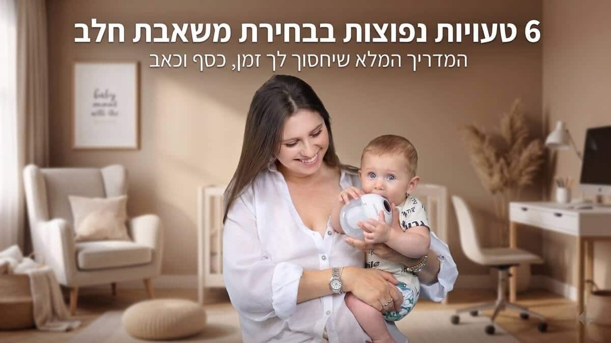 6 טעויות נפוצות בבחירת משאבת חלב: המדריך המלא שיחסוך לך זמן, כסף וכאב